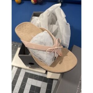 Vionic Bella II Sandals Size 9.5 Wide Blush Bow Thong Supportive - New